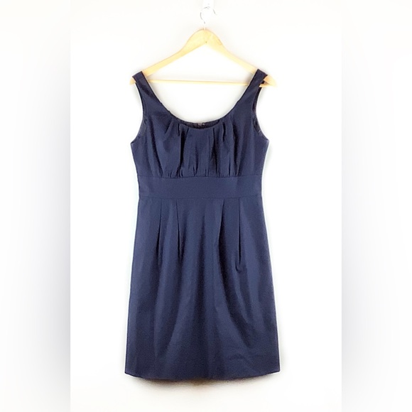 J. Crew Suiting Dark Blue Sleeveless Dress Size 6 - Picture 1 of 5